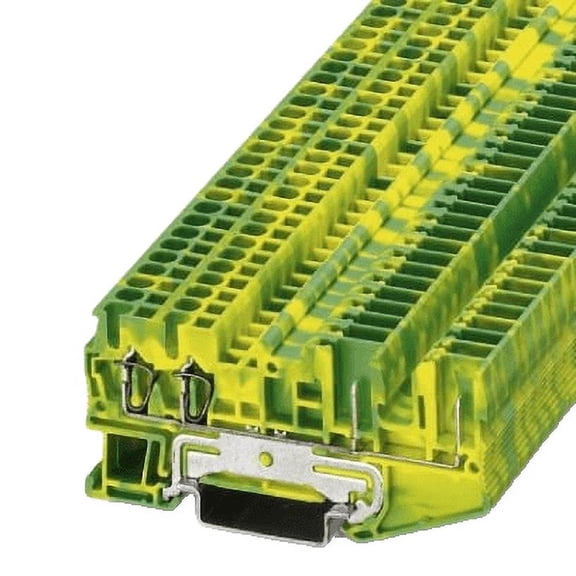 3040041 Spring cage ground terminal block - connection method: Spring-cage/plug-in connection - number of connections: 4 - cross section: 0.08 mm - 4 mm - AWG: 28 - 12 - width: 5.2 mm