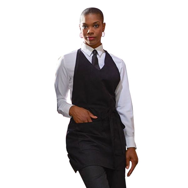 3041-0100 V-Neck Formal Apron in Black - Walmart.com