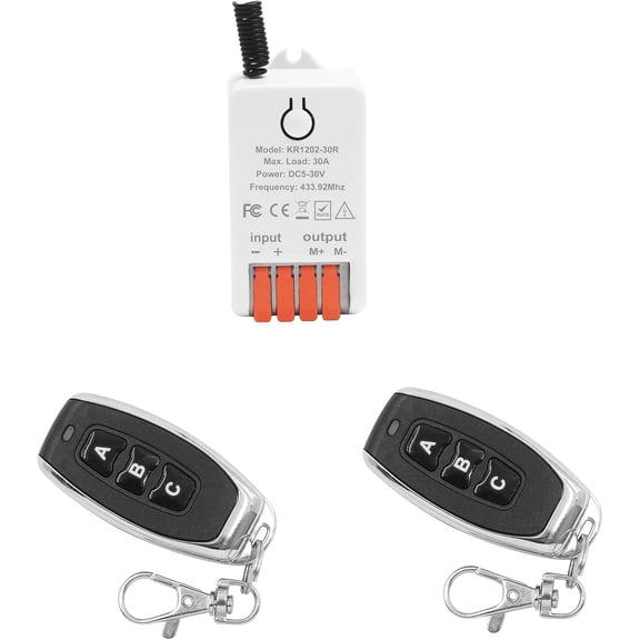 30433 wireless remote control switch 56122430 relay receiver with 2 transmitters, suitable for garage door, linear actuator, motor forward and reverse control