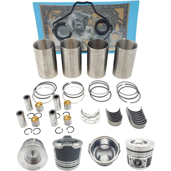 3044 Engine Overhaul Rebuild Kit (No valve set) for Caterpillar CAT 3044 Engine DP20 DP25 DP30 DP30K DP35 Forklifts 236B 262C 246B 246C 252B Steer Loader For Mitsubishi S4S S4SD S4S-IDI Engine