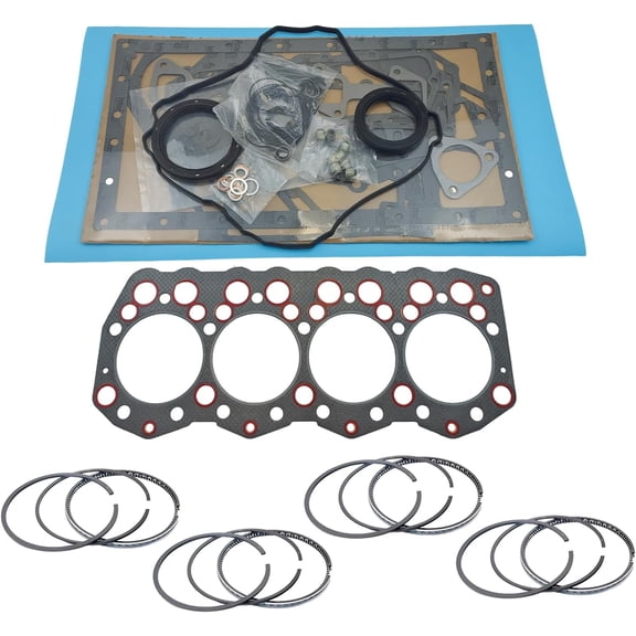 3044 Full Gasket Kit + Piston Rings for Caterpillar CAT DP20 DP25 DP30 DP30K DP35 Forklifts 236B 262C 246B Steer Loader For Mitsubishi S4S S4SD S4S-IDI Engine STD 3044 piston ring set