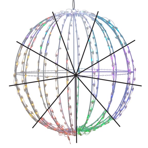 304Lt x 36" RGBWW 5MM Sphere w/Remote
