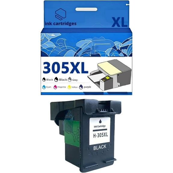 305 305XL Ink Cartridges Compatible for HP 2710 2720 4110 4130 4120 6010 6020 6430 6420 Inkjet Printers, Leak-Proof Design Crisp Printing