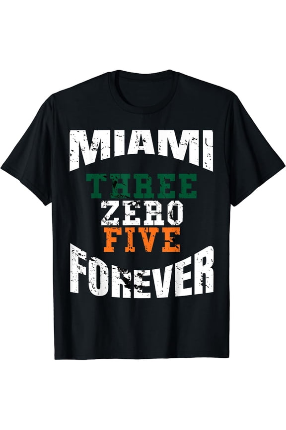 305 Area Code Three Zero Five T Shirt - Miami Girls T-Shirt Black Small