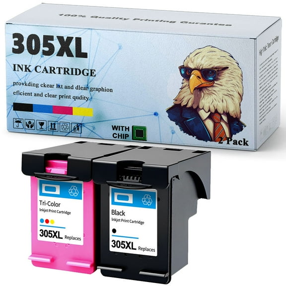 305 Ink Cartridges Black/Color Combo Pack Compatible for HP 305XL for DeskJet 2710 2720 2721 2722 2723 ENVY 6010 6012 60201 6022 6030 6032 Printer