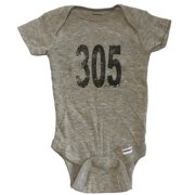 305 Miami Florida Area Code Baby Bodysuit - One Piece Baby Bodysuit - Grey