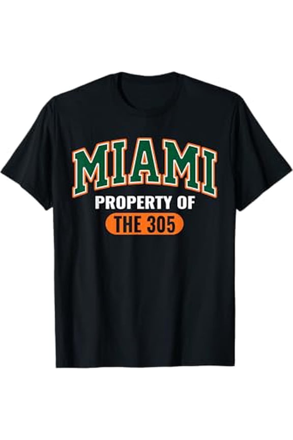 305 Miami Vibes Urban Style Miami Beach Graphic Design T-Shirt