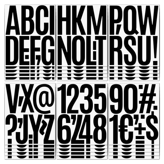 305 Pcs Waterproof 5" Vinyl Alphabet & Number Stickers - Self-Adhesive for Mailboxes, Windows, Doors, Signs, Vehicles, and More (Black, 5 Inch)