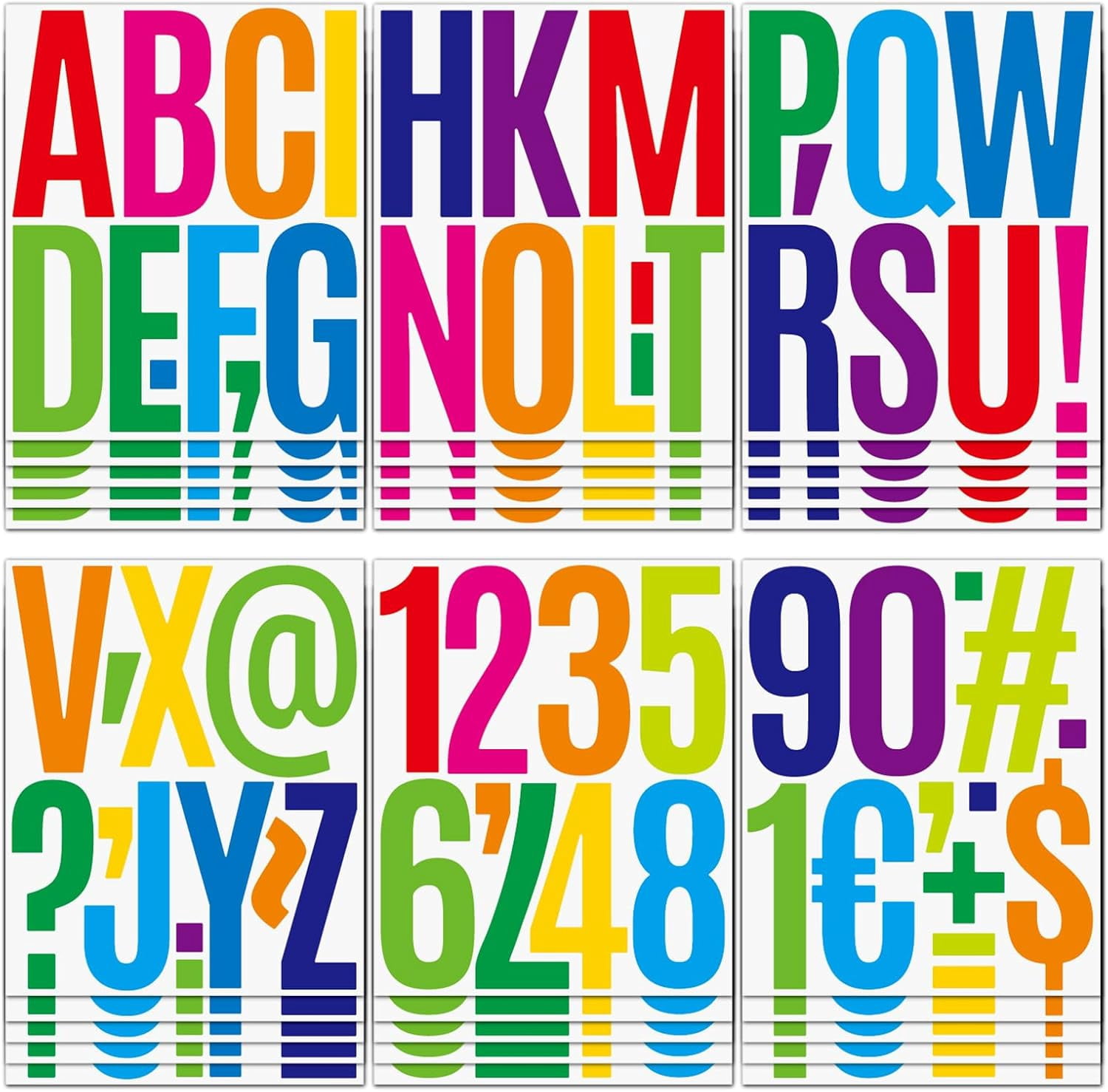 305 Pcs Waterproof 5" Vinyl Alphabet & Number Stickers - Self-Adhesive ...