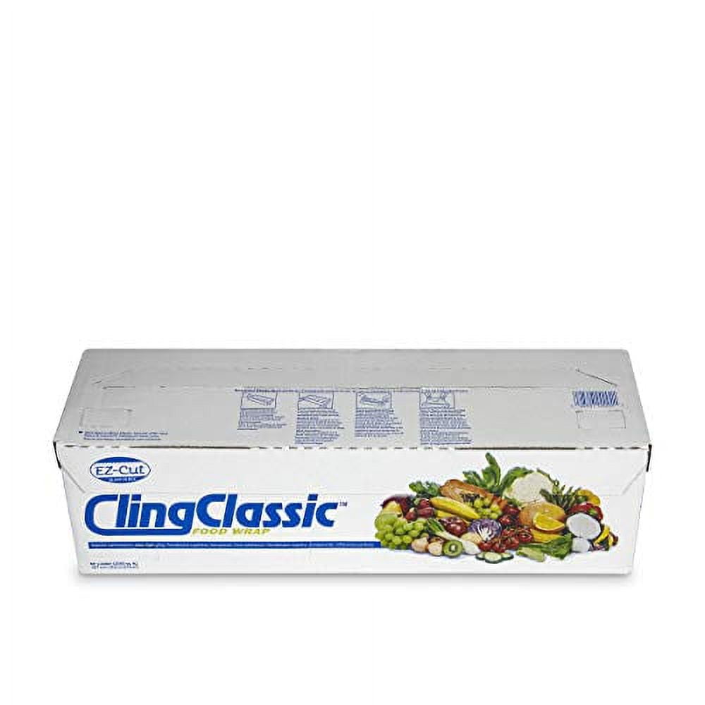 30540400 Cling Classic ZipSafe Plastic Wrap, 18" Wide by 2000' Length, PVC, Clear