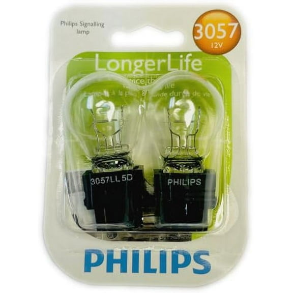 3057 12V 180 DRL TAIL BRAKE STOP Clear Glass -Wedge Bulbs 3057LLB2 P27/7W