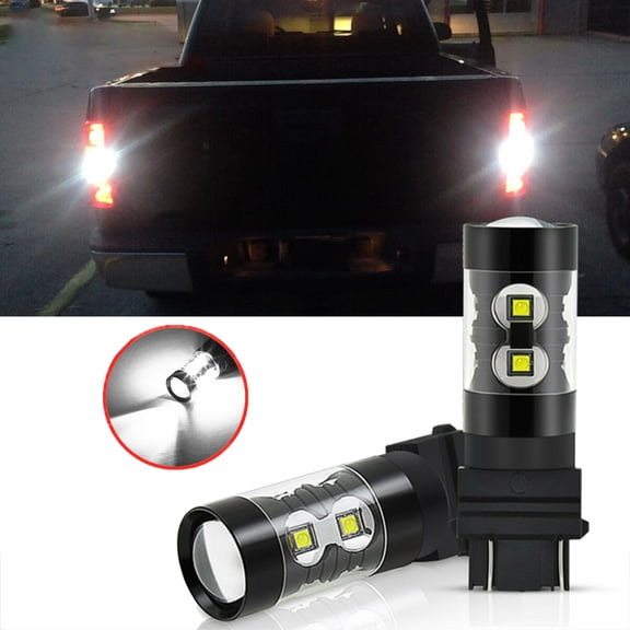 3057 3157 LED Backup Reverse Light Bulbs Kit 2pc 6000K For Pontiac G6 2005-2010