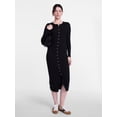 thumbnail image 1 of Scenario Women's Cardigan Midi Dress with Long Sleeves, Sizes XS-XXXL, 1 of 5