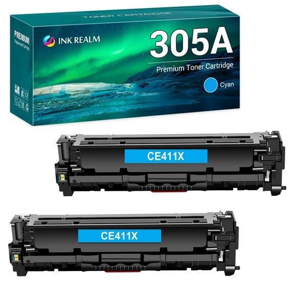 305A 305X Compatible Toner Cartridge Replacement for HP 305A CE411A MFP M451nw M451dn M451dw M475dw M475dn Pro 300 MFP M375nw M351A Printers(Cyan, 2-Pack)
