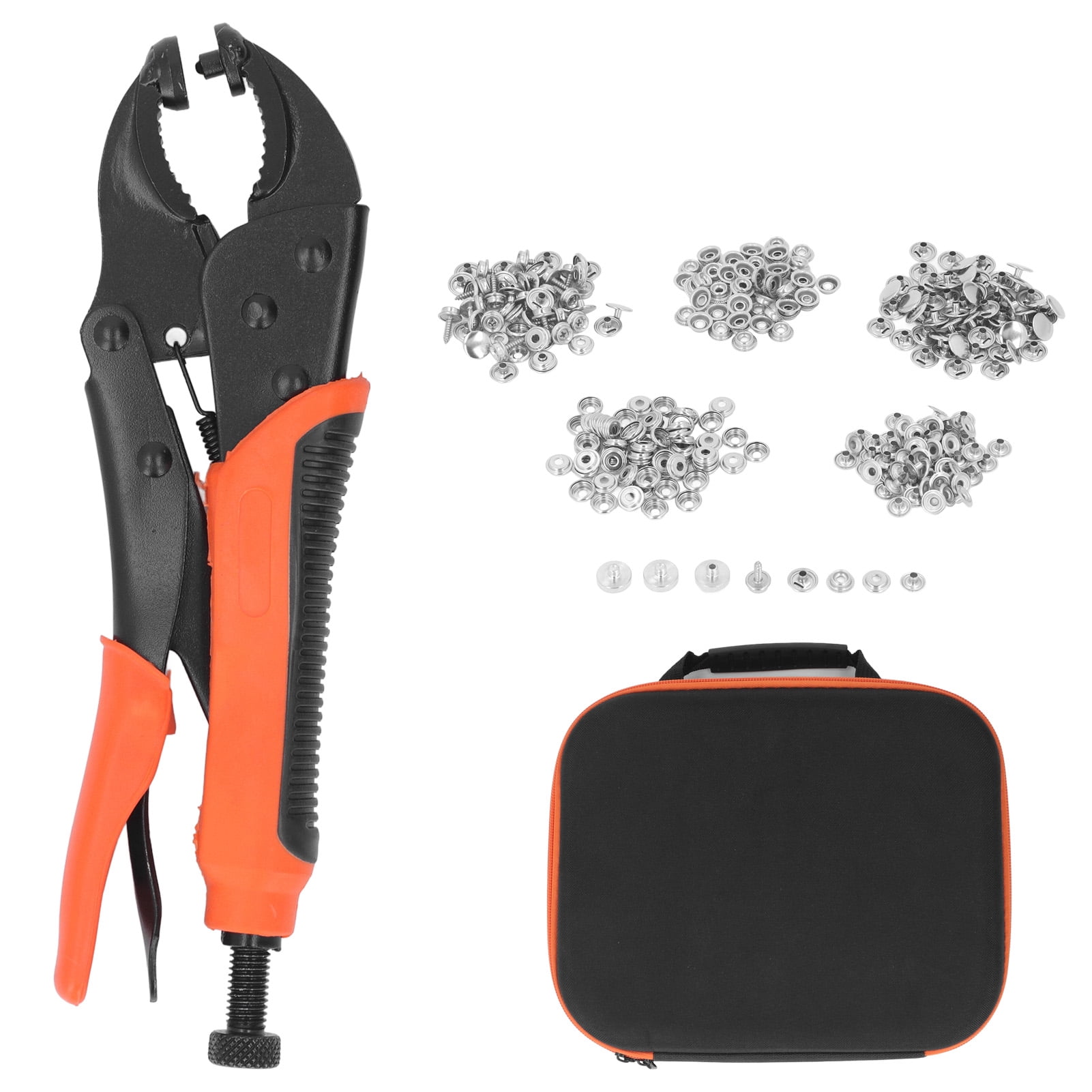 DianMan Heavy-Duty Snap Fastener Pliers Kit - Adjustable Setter With Dies & Snaps For Canvas, Boat Covers