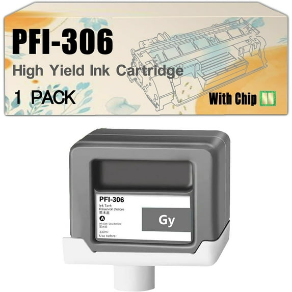 306 PFI306 PFI-306 Ink Cartridge Compatible for Canon IPF8400 9400 8410 9410 8410S 9410S Printers Yellow*1