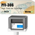 thumbnail image 1 of 306 PFI306 PFI-306 Ink Cartridge Compatible for Canon IPF8400 9400 8410 9410 8410S 9410S Printers Yellow*1, 1 of 7