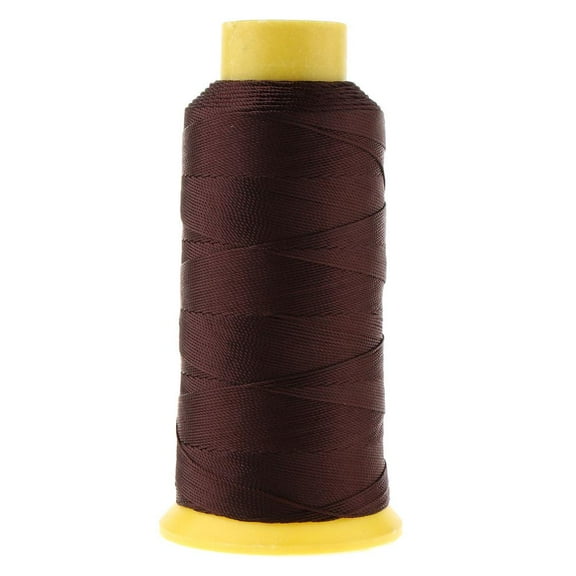 306 Yds Bonded Nylon Sewing Thread Leather Bag Shoes Canvas (9) Ply - Coffee