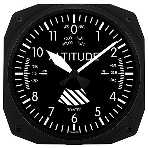3060-C Trintec 10" Altimeter Aviation Classic Instrument Style Wall Clock