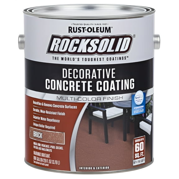 Rust-Oleum 306264 RockSolid Decorative Concrete Coating, Brick, 1 Gallon