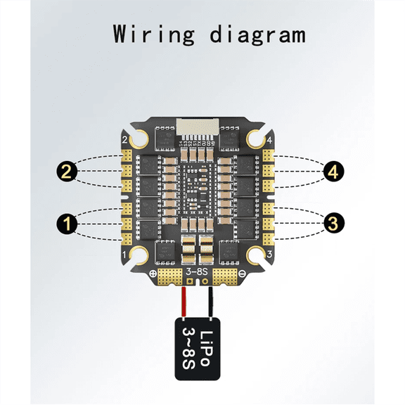 3065AM32 32Bit 65A 4-in-1 ESC 3065 V2 AM32 FPV 4-in-1 ESC 3-8S FPV -Country ESC,1 x 3065AM32 32Bit 65A 4-IN-1 Electronic Speed Controller