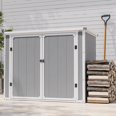 306GAL Outdoor Storage Box, 1170L Patio Deck Box and Resin Shed, Waterproof Storage Cabinet  for Garden Tool Garbage Cans, 3 Doors, Quick Assembly