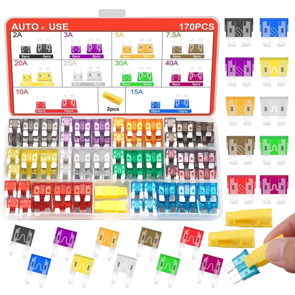 306PCS Mixed Standard/Mini/Low Profile Mini Blade Auto Fuse Kit with Tester & Puller