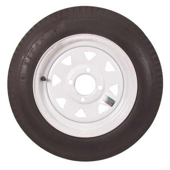 30820 5.30 x 12 Economy Bias Tire & Wheel - White Spoke Rim