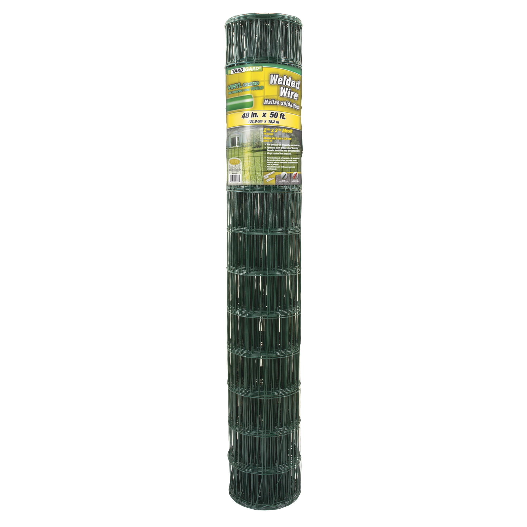 Green Vinyl Coated Metal 16-Gauge Welded Wire Fence, 4 ft. x 50 ft.