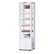 308L Commercial Display Refrigerator, 9.8 Cubic Feet Single Door, Led Lighting On Five Sides, Double-glazed, Countertop/floor Refrigerator, 110v, Suitable For Shops, Restaurants, Apartments