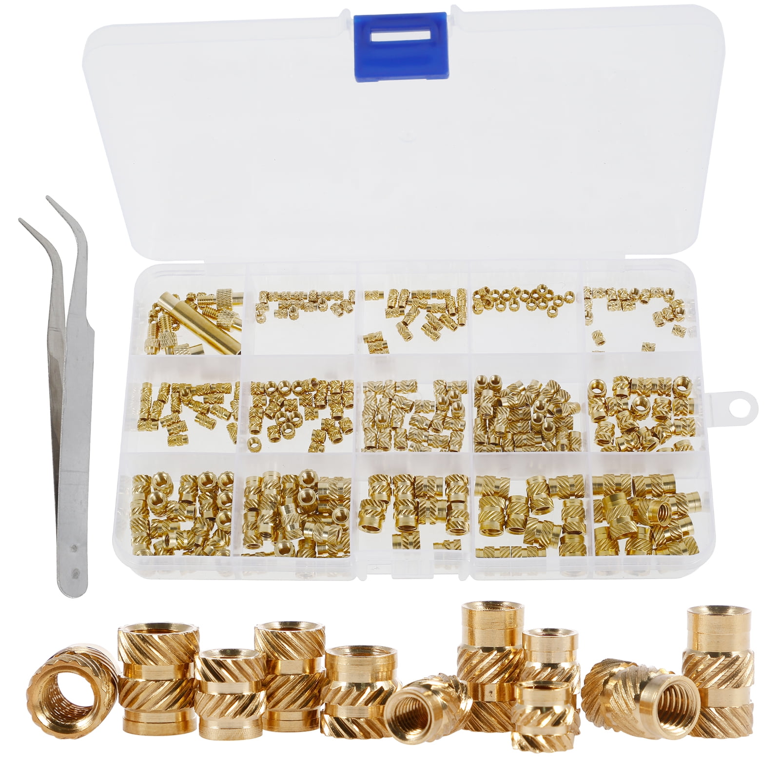 308Pcs Threaded Inserts Brass Heat Set Insert M2 M2.5 M3 M4 M5 M6 ...