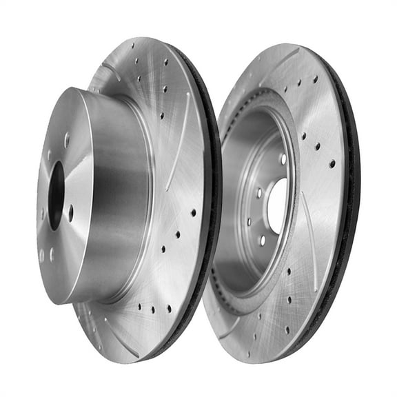 308mm Rear Drilled Slotted Brake Disc Rotors For 2014-2020 2022 Infiniti QX60