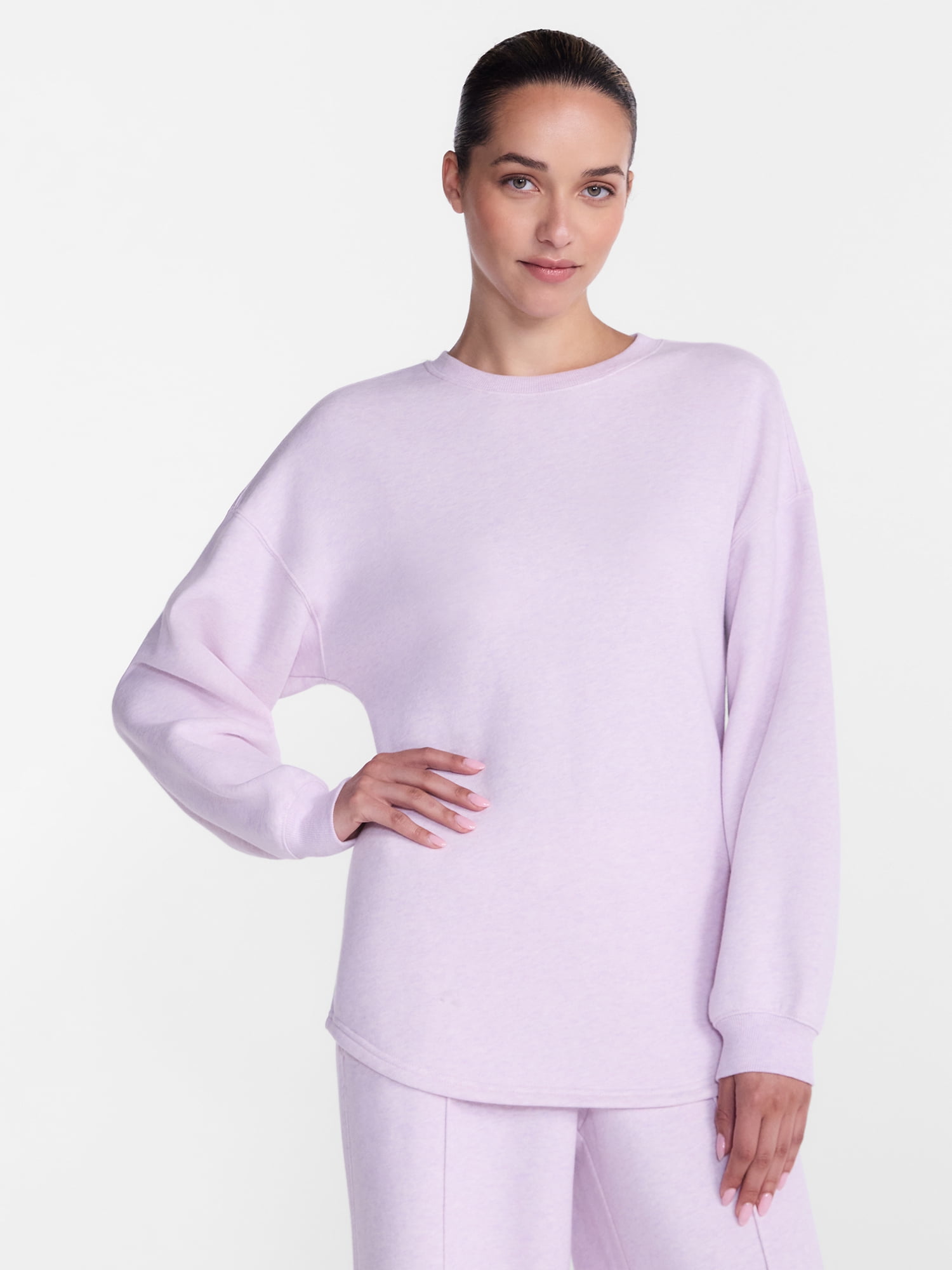 Athletic Works Women's and Women's Plus Cinched Fleece Sweatshirt, Sizes XS-4X