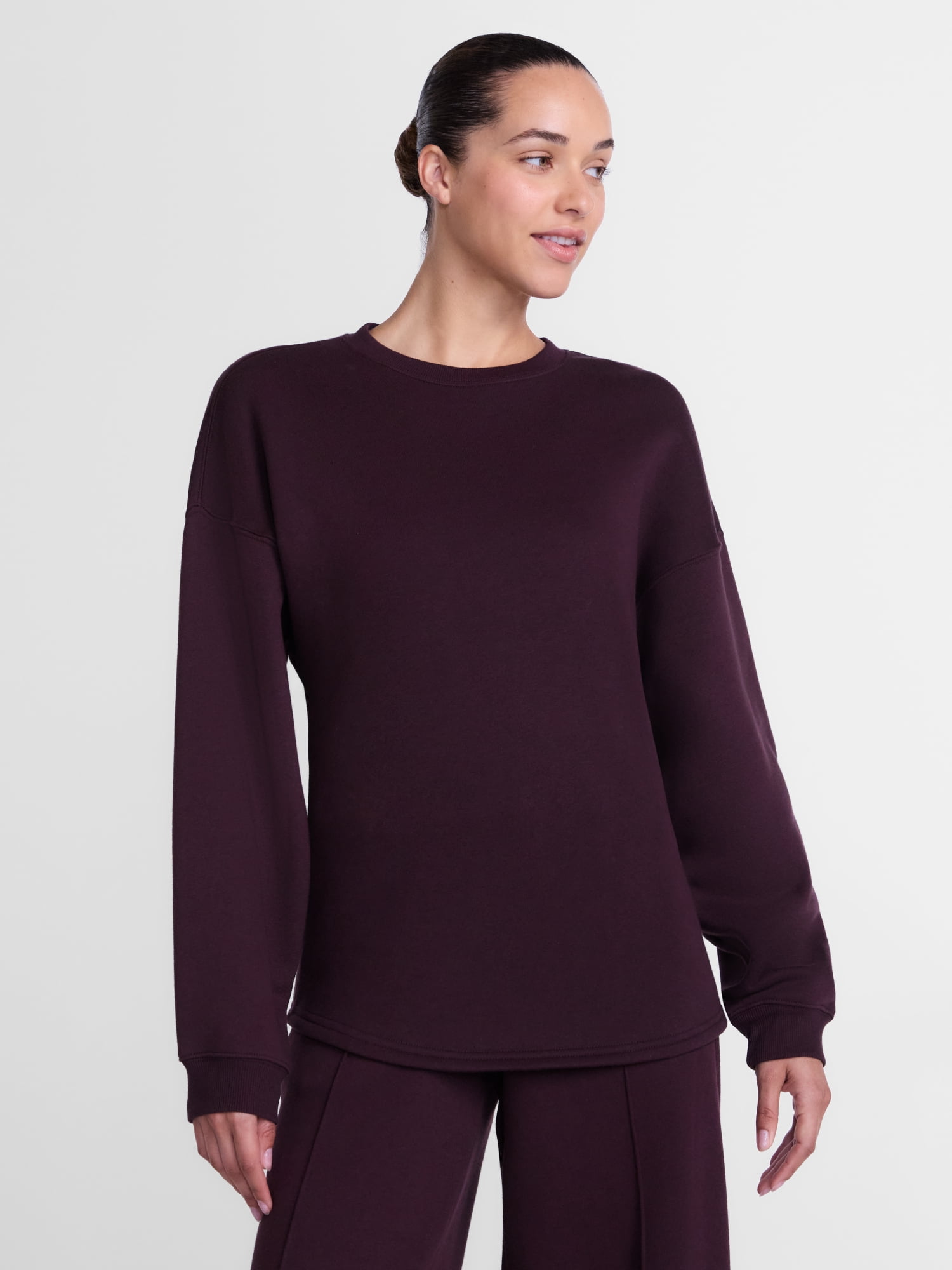Athletic Works Women's and Women's Plus Cinched Fleece Sweatshirt, Sizes XS-4X