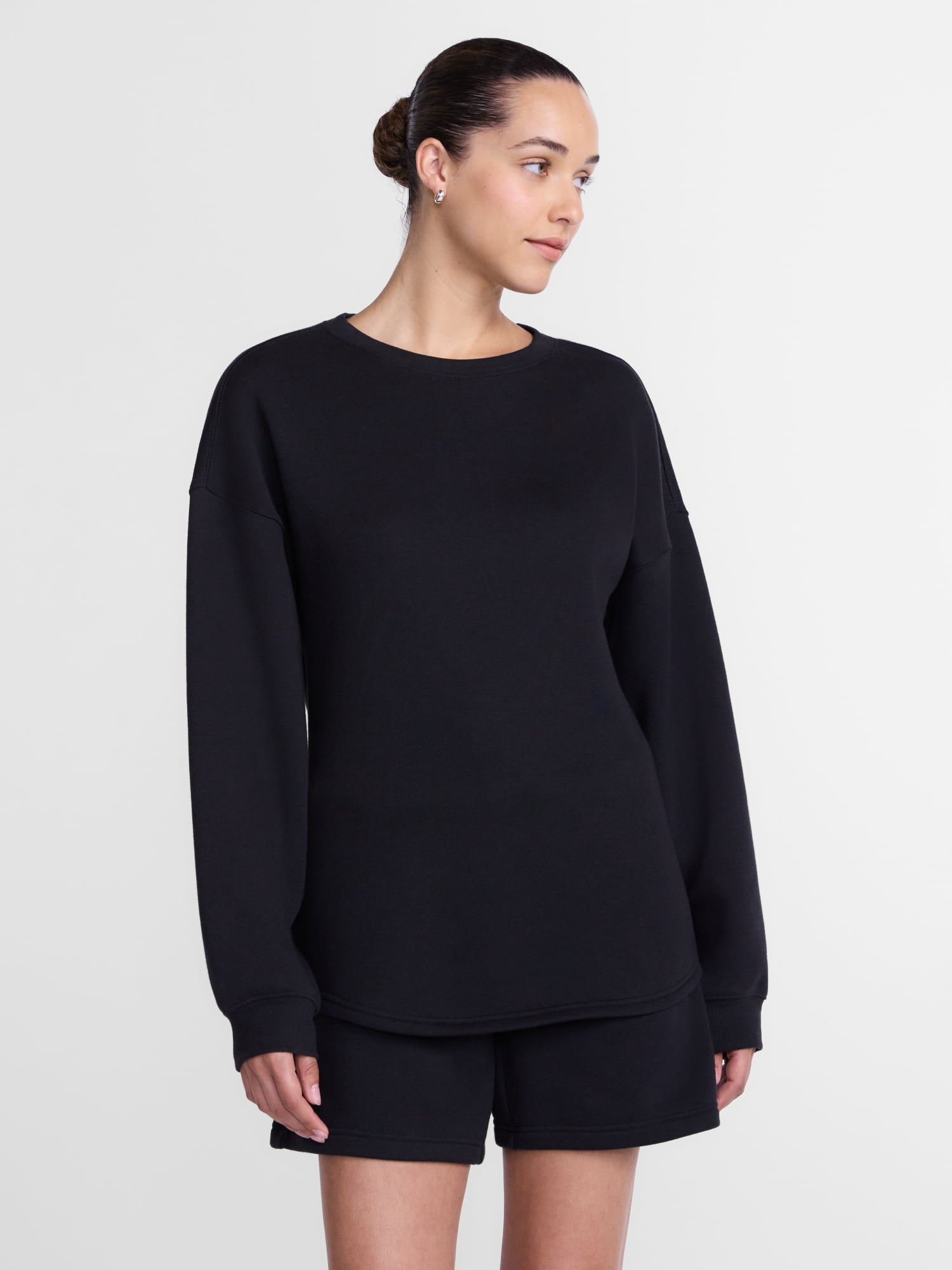Athletic Works Women's and Women's Plus Cinched Fleece Sweatshirt, Sizes XS-4X