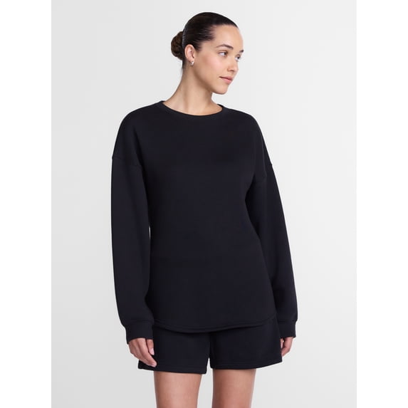 Athletic Works Women's and Women's Plus Cinched Fleece Sweatshirt, Sizes XS-4X
