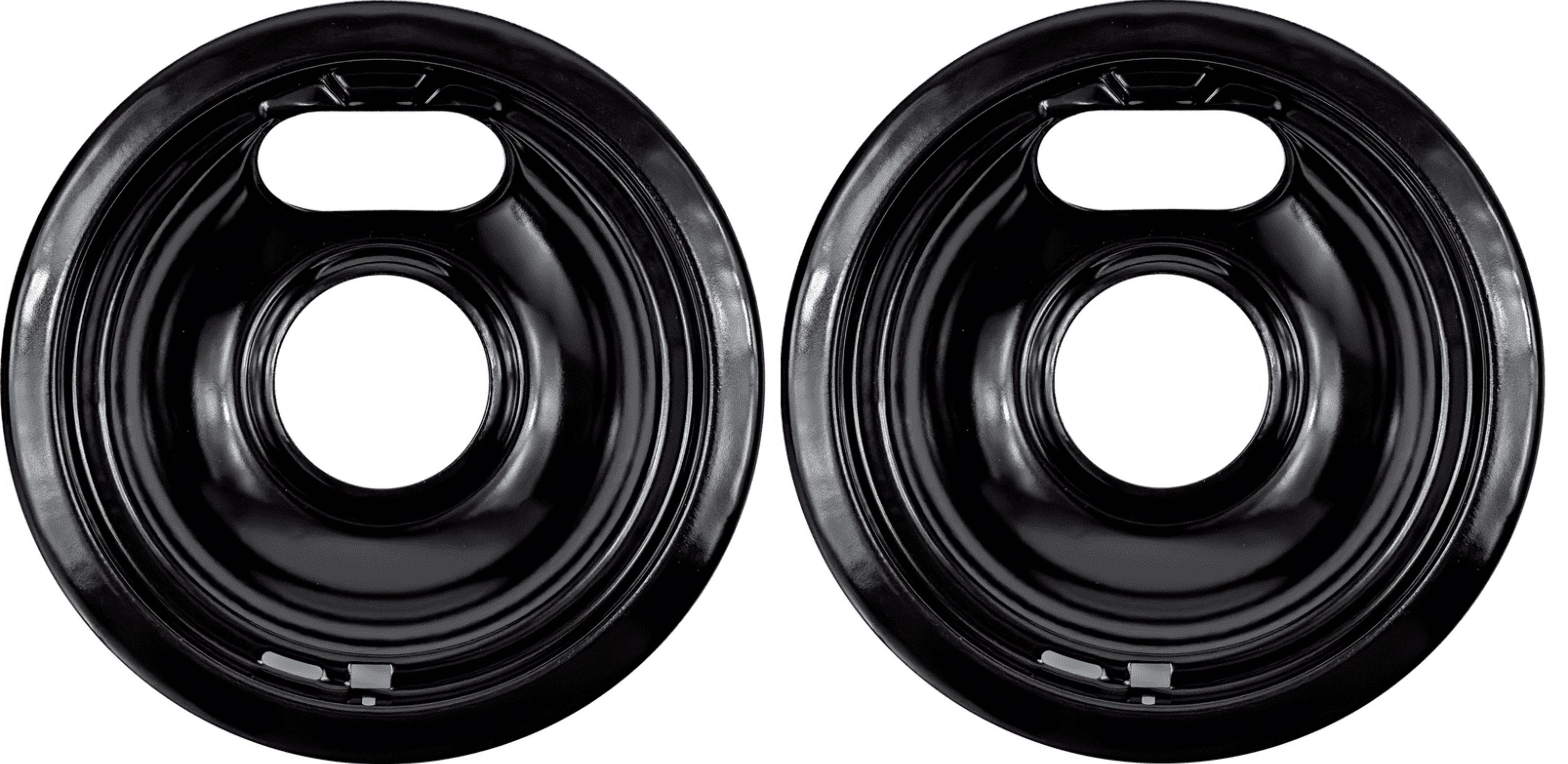 309427B Whirlpool Range Drip Pan 6" Black (2 Pack)