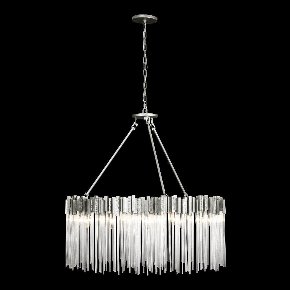Matrix 12-Light Black Steel Chandelier