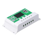 30A 20A 10A Solar Charge Controller Solar Panel Lead Acid Battery Voltage 12V 24V Auto With LCD Dual USB 5V Output