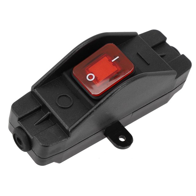 30A 220V Ip65 Waterproof On/Off Inline Cord Switch With Indicator Black ...