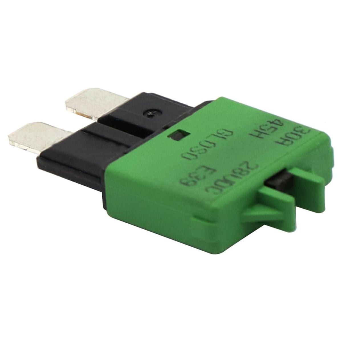 30A 28V DC Circuit Breaker Trip Fuses Standard Fuse Manual Reset (Green)