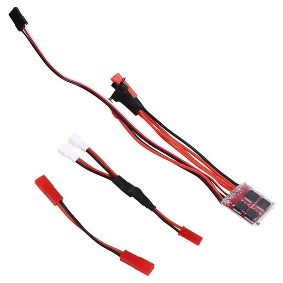 30A 4-8V Mini Brushed Electric Speed Controller ESC Brush Electronic Motor Speed Controller with JST Wire for RC Car