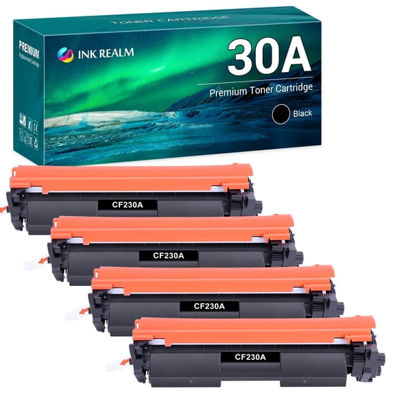 30A CF230A 30X CF230X Toner Cartridge Compatible for Laserjet Pro MFP M227fdw M203dw M227fdn M203d M203dn M227sdn Printer (Black, 4-Pack)