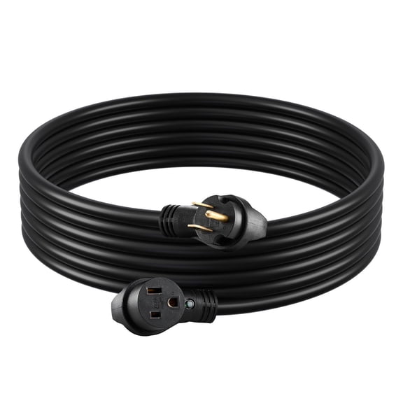 30A Generator Extension Cord 25ft 6-50P to 6-50R 7500W Heavy Duty Power Cable - 8AWG Pure Copper ETL Listed Weather Resistant Generator Cord
