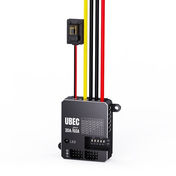 30A HV UBEC 3-18S 9-80V Input Adjustable 5.2/6/7.4/8.4/9/12V Output 8 Channel