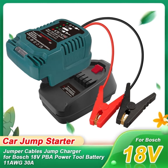 30A Jumper Cables Jump Starter Charger for Bosch 18v PBA Home Garden Batteery