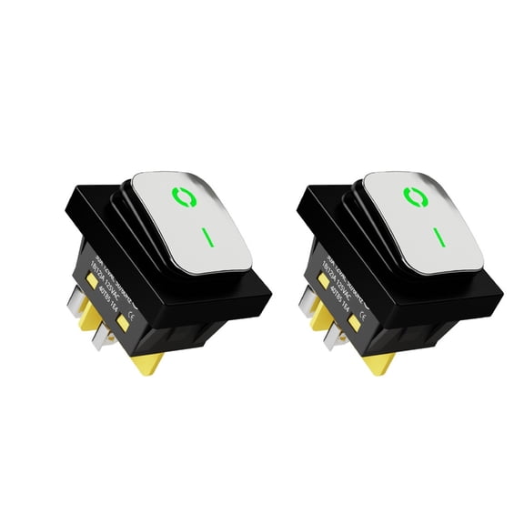 30A LED Light Boats Marine Toggle Switches Waterproof 4 Pin 2 Positions Rocker Switches Rocker Power Button Switches