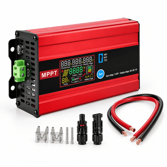 30A MPPT Solar Boost Charge Controller, 1200W Step-Up for 48V/60V/72V