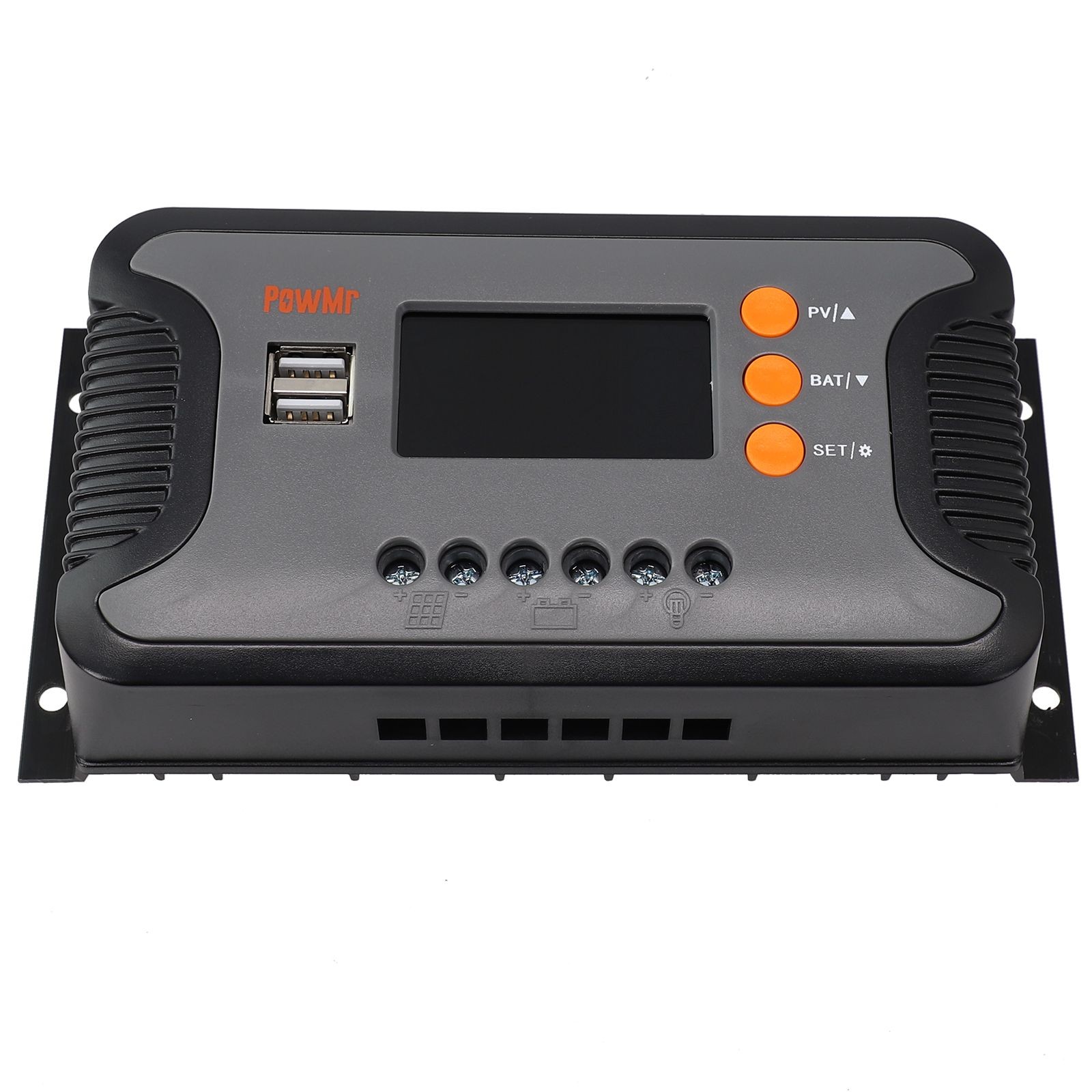 30A PWM Solar Laderegler Dual USB 12V/24V/36V/48V Lithium lead acid LCD