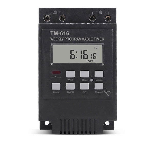 30A Programmable Digital Timer Switch 7-Day Control For 110V120V Systems